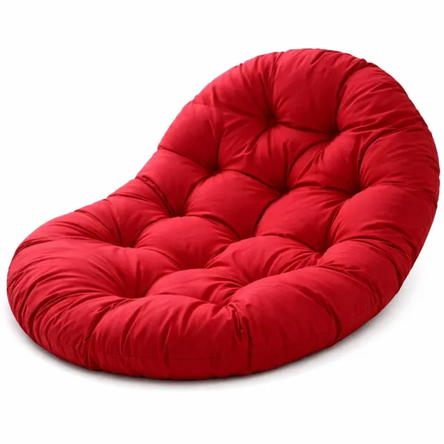 Jurrys Stoelkussen - Buiten - Binnen - Tuin - 80cm x 110cm - Rond - Schommel - Egg hangstoel - Zitkussen - Rood