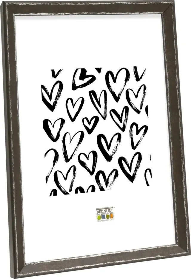 Deknudt Frames fotolijst S46DF2 - zwart met biesje - foto 24x30 cm