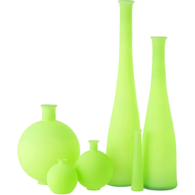 J-Line vaas Bottle - glas - groen - large - 100 cm hoog