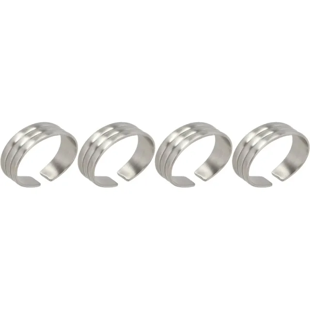 Gense Thebe Servetring Dia 4,3 x 3,2 cm 4 stuks Mat staal Matte steel
