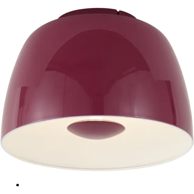 QAZQA led retro plafondlamp - Vera - paars, rond, dimbaar, 30cm, ideaal als hal, slaapkamer en woonkamer lamp