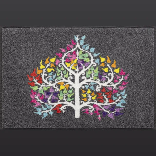 Kleen-Tex Washable Deurmat Hart 50x75cm - Antislip & Binnen/Buiten Multicolour