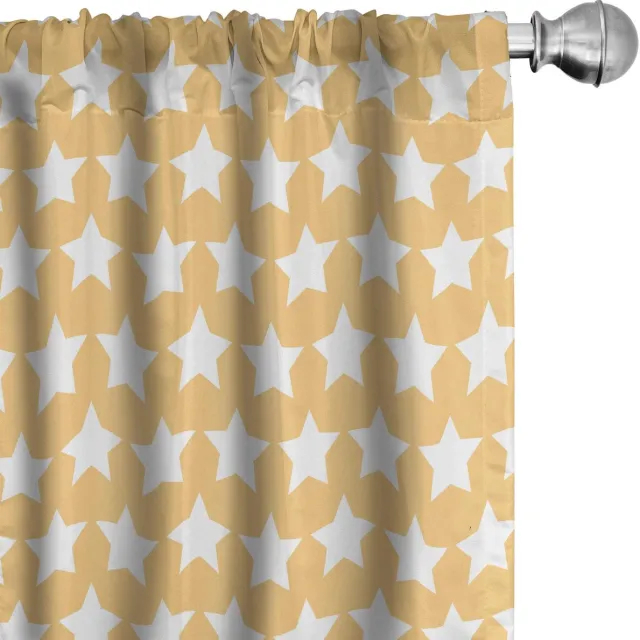 ABAKUHAUS 2x75x245 cm Gordijnen – Abrikozen-crème – microvezel, halfverduisterend Aprikosen-crème