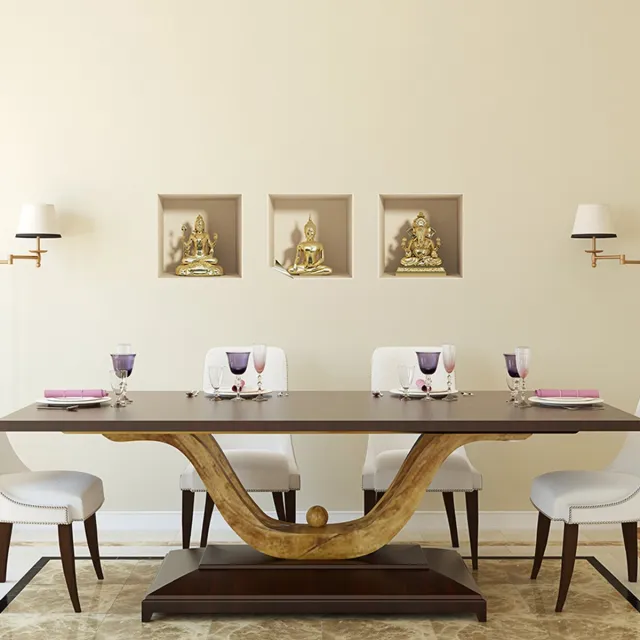 Ambiance Sticker Sticker met 3D-effect van Ganesh-beelden, 40 x 120 cm Multi color