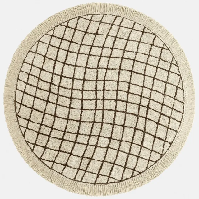 Loberon Vloerkleed Puffino crème/bruin