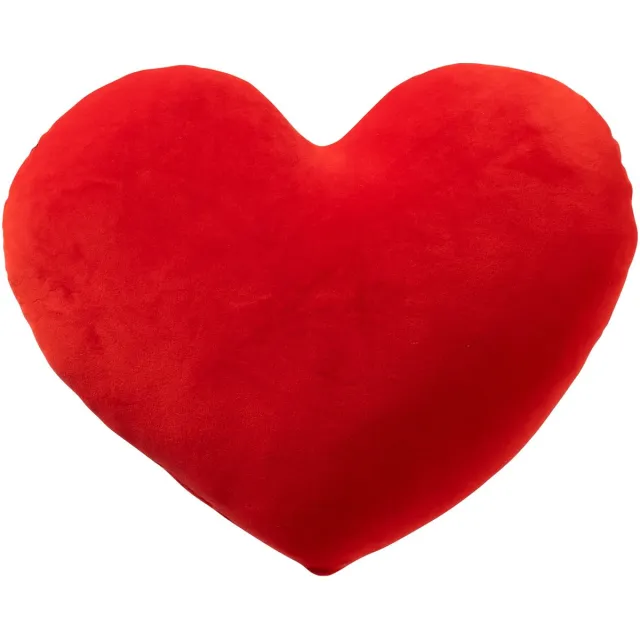 Textino CUDDLE-HEART - sierkussen 40x35 cm - hart - True Red - rood Lichtbeige