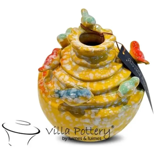 Villa Pottery Gele Vogel Vaas Grenada D12xH14 geel