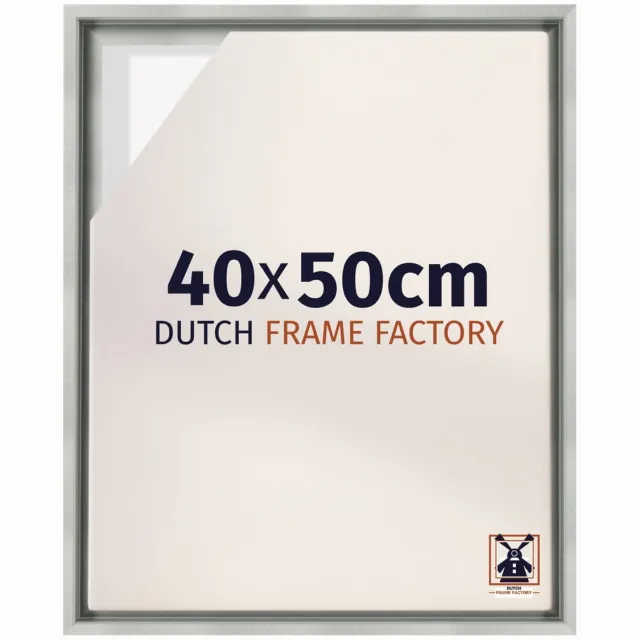 Dutch Frame Factory Baklijst 40x50 cm - Zilver Mat - Geschikt voor Canvasdoek - MDF Baklijst Lausanne