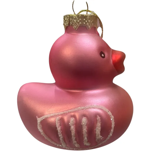 Galerie de voorst Badeend Kerstbal Ducky – Roze – Glazen Kersthanger – 8 x 7 x 7 cm
