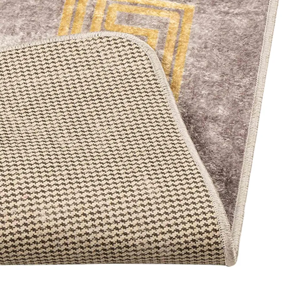 vidaXL Vloerkleedloper MARSA Grijs en Goud 50 x 350 cm, foto 4
