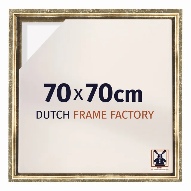 Dutch Frame Factory Baklijst 70x70 cm - Goud Antiek - Geschikt voor Canvasdoek - MDF Baklijst Lausanne