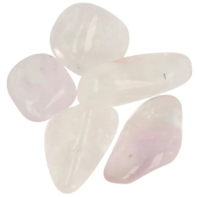 Ruben Robijn Topaas roze/wit 50 gr. trommelstenen (mt3) Transparant