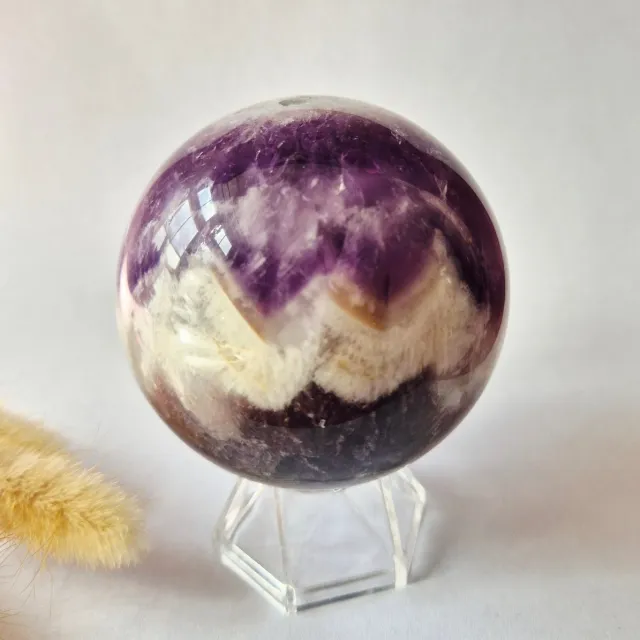 Moonlight Gemstones XL Dream Amethist Agaat Edelsteen Bol – 70 mm (470g) | Spirituele Edelsteen voor Rust en Balans Statement Piece Meerkleurig