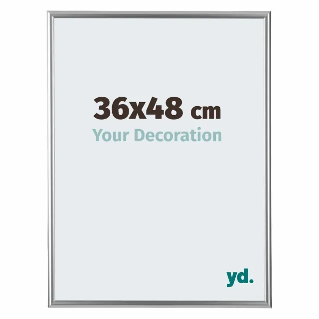 yd. Your Decoration - Fotolijst 36x48 cm - Kunststof - Zilver - Bordeaux