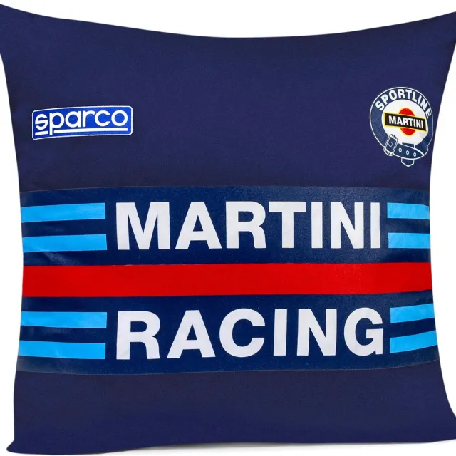 SPARCO Martini Racing Kussen 40x40 - Racing Sierkussen - Marineblauw