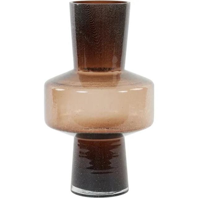 Light & Living Vaas Trasmon - Glas- 24 x 42 x 24 cm (BxHxD) Bruin