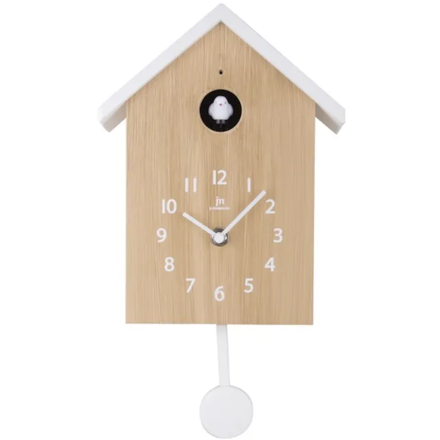 Koekoeksklok Lowell / Just a Minute leuk kado met duidelijke afleesbare cijfers/ geluid is te regelen / met automatisch nachtafstelling 22:00-06:00 / leuk Vaderdag kado /bewegende slinger ( optioneel ) Quartz cuckoo clock / wandklok / koekkoeksklok blank / hout