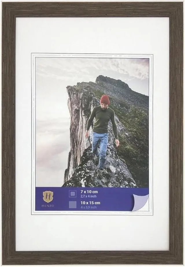 Henzo Fotolijst - Henzo - Edge - Fotomaat 10x15 cm - Donkerbruin