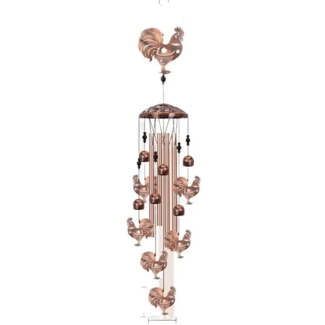 carmdering Windgong - Metal Windgong - Buiten Windgong - Kuiken, roze goud, 35 inch (89 cm) - Aluminium en nylon, waterbestendig, roestvrij - Geprecies gestemd - Voor tuin, terras en balkon - Cadeau voor geluk en liefde