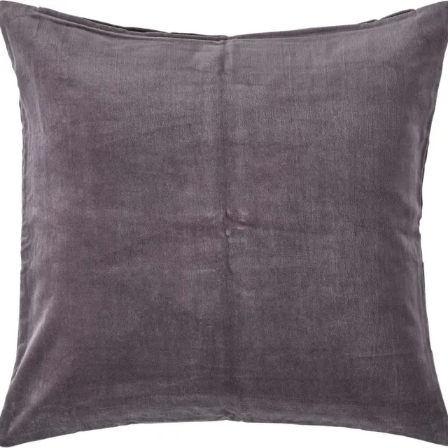 Homescapes fluwelen kussenhoes in antraciet, 60 x 60 cm
