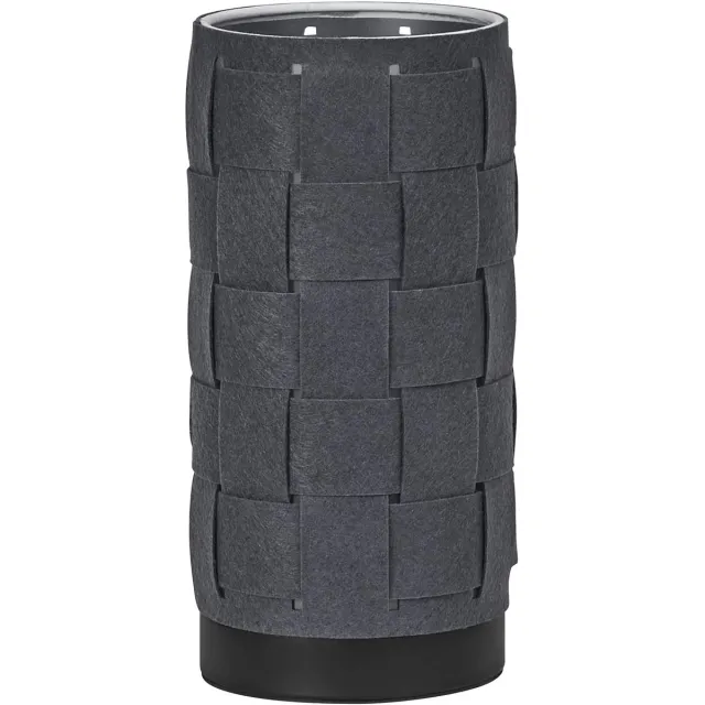 Osram tafellamp Decor Felt Weaving Tube grijs van vilt en metaal, E14, 120 mm diameter , warme lichteffecten dankzij de geweven kap, duurzaam dankzij vervangbare lichtbron, eenvoudig te installeren Donkergrijs