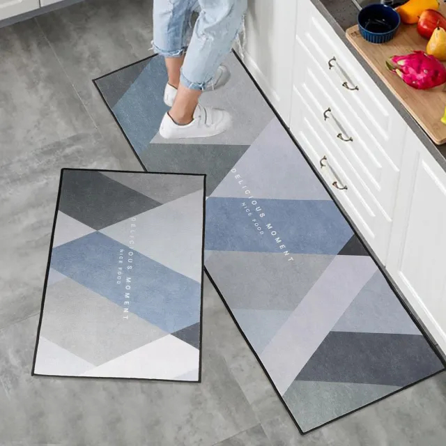 Ibenzoa Complete Keukentapijt Set met Antislip Eigenschappen voor Comfort en Stijl in de Keuken blauw