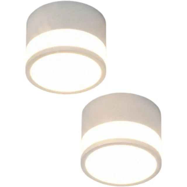 longziming Ledverlichting - IP65 Bescherming - 2 Stuks - Badkamer - Driekleurige lichtverandering - LED-downlights voor slaapkamers, woonkamers en balkons - Wit