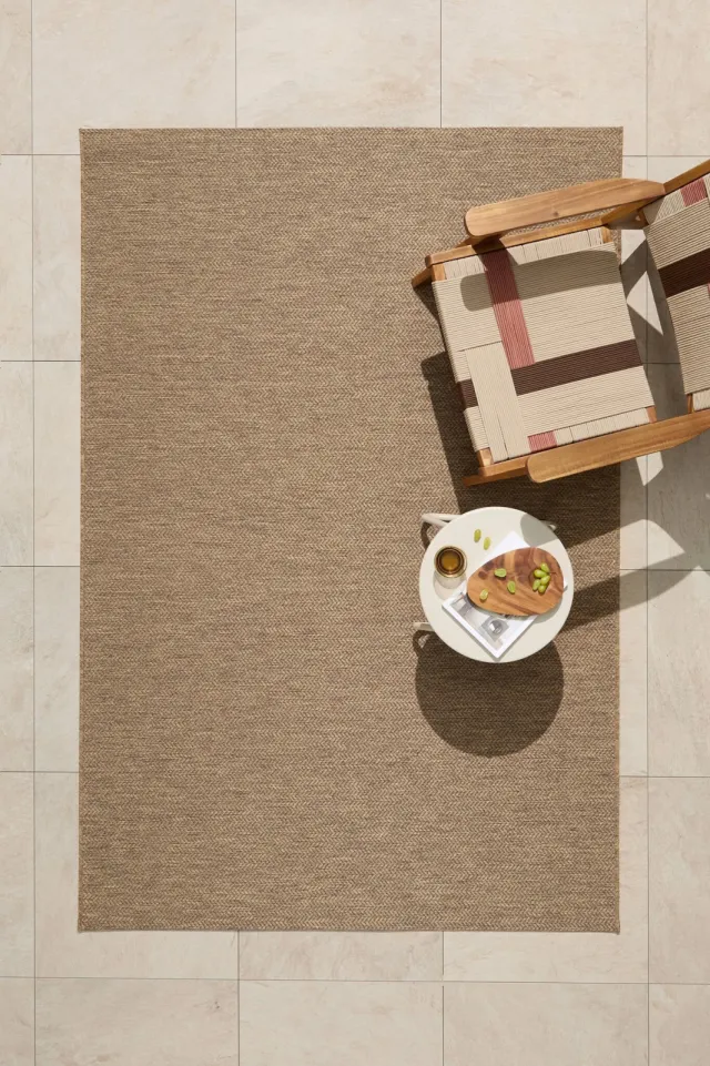 NOUS Living binnen- en buitenvloerkleed bruin, foto 2