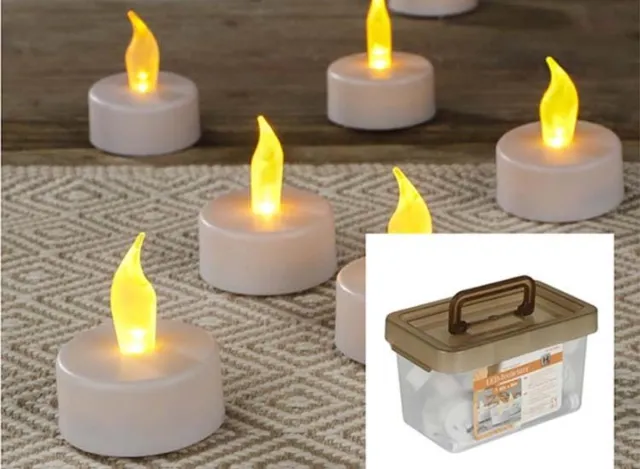 Hi Vlamloze LED Waxinelichtjes - Set van 24 Theelichtjes voor Veilig en Sfeervol Licht Wit