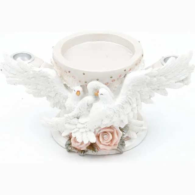 YILTEX Kaarshouder - Wit Met Roze - 21x8cm
