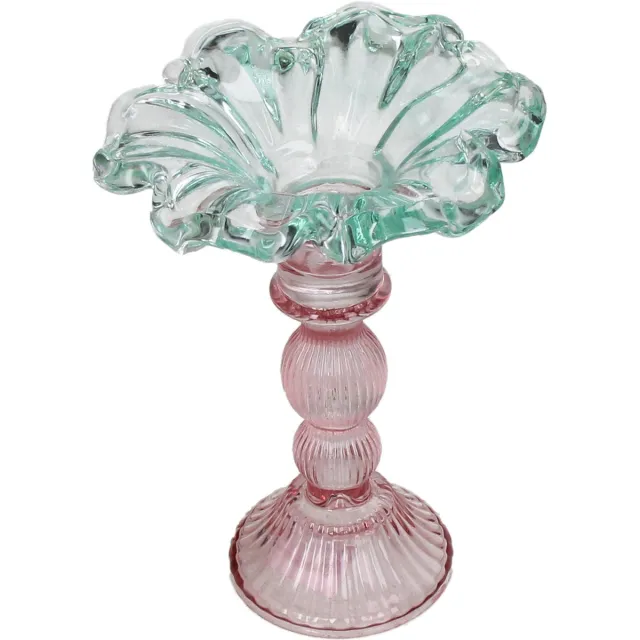 HD Collection Kandelaar Glas Multi 14x14x19cm