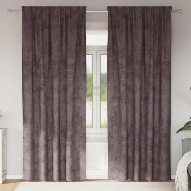 vidaXL Velvet Gordijnen 2 st Bruin 225 x 140 cm Fluweel