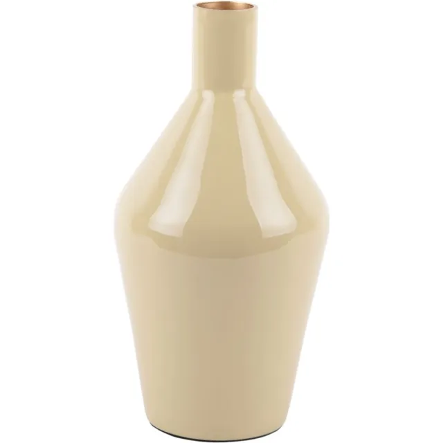 Present Time Vaas Ivy Bottle Cone - Bruin - Ø10cm - IJzer - Modern - Bloemenvaas - Woondecoratie - Decoratieve vaas voor woonkamer of slaapkamer