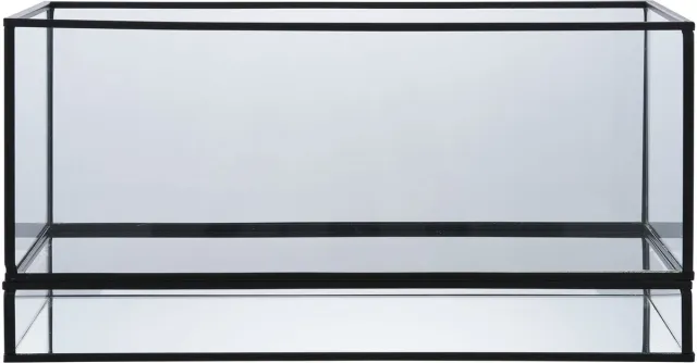 House Nordic Hurricane Kaarshouder - Zwart - Glas - Metaal - 30x12x15cm