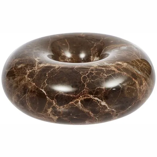 OYOY Savi kandelaar bruin marmer 10cm