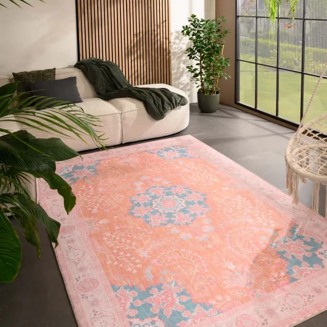 Heritaged Vintage buitenkleed - Valenca Luna terra/roze 230x330