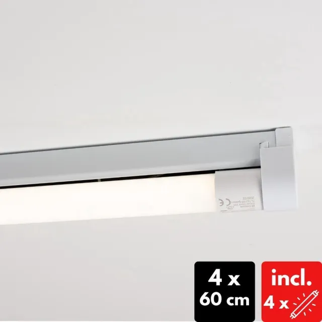 Proventa LED TL lampen 60 cm voordeelverpakking - voor binnenruimtes - 4 x 60 cm - Tl-buizen - Tl-armaturen - Tl-verlichting Wit