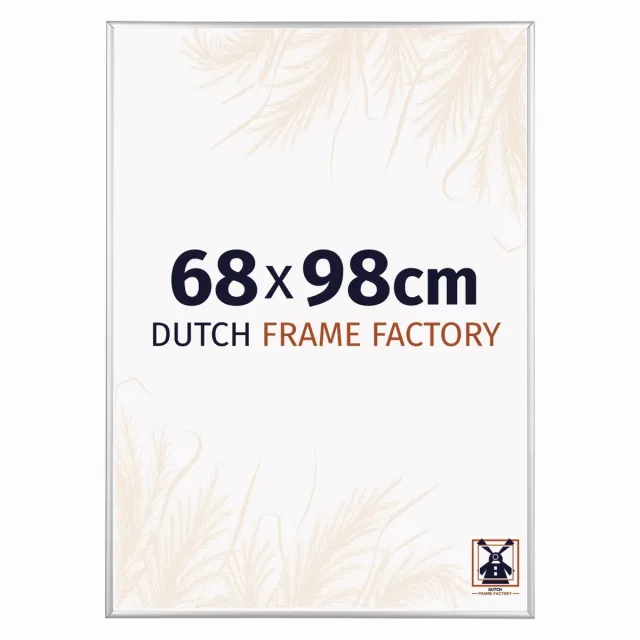 Dutch Frame Factory Fotolijst 68x98 cm - Aluminium - Zilver Hoogglans - Kampen