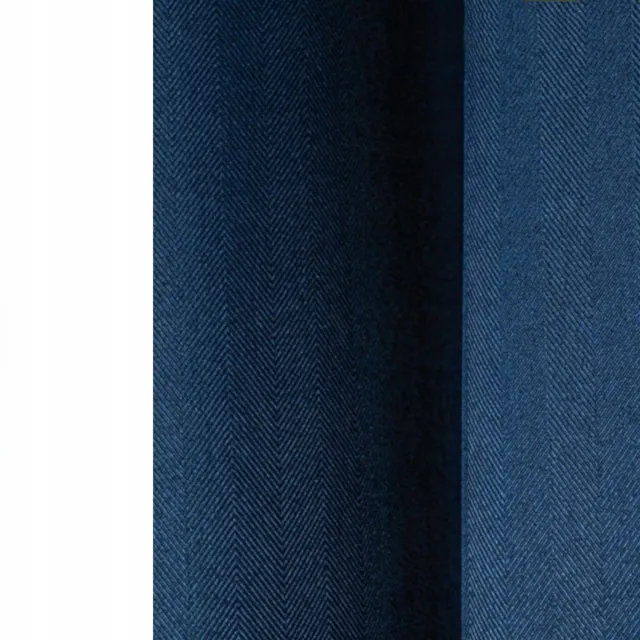 PRESTIQUA Merkloze Gordijn Jodełka Blauw 200x360 cm Halfverduisterend