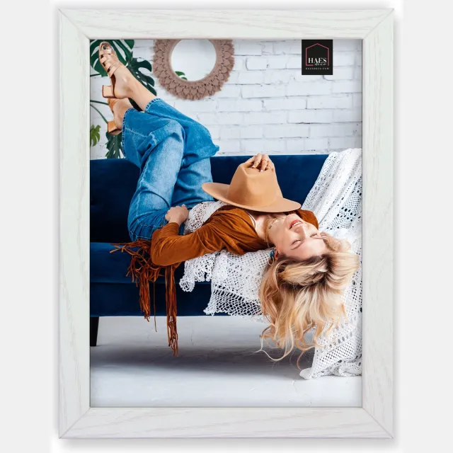 HAES deco Houten fotolijst Avignon wit voor 1 foto formaat 10x15 - SP14615