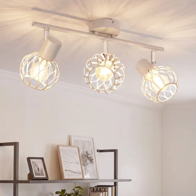 NETTLIFE LED Plafondspot 3-Flammig Grijs - E14 Metalen Deckenlampe | 350° Draaibaar & Schwenkbaar | Moderne Plafondlamp voor Woonkamer Keuken & Gang | Zonder Lampen