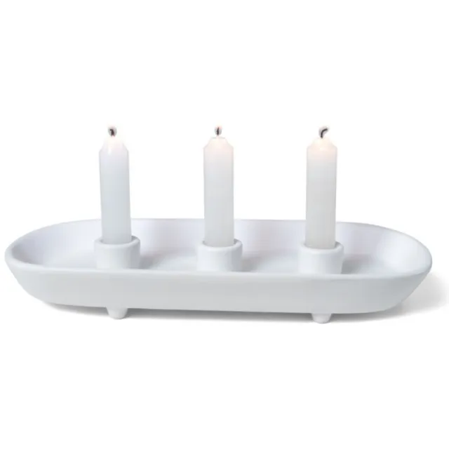 JENS Living Keramieken Kandelaar Triple Wit.