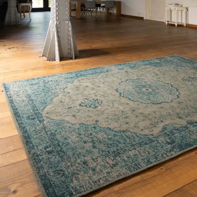 Heritaged Vintage vloerkleed - Village grijs/blauw 200x290