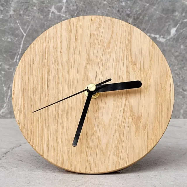 Hocho Massief Eikenhouten Staande Klok – Ø150x15 mm – Minimalistisch Design