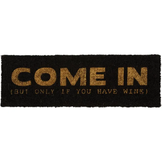 Present Time Deurmat Come In - Gold & Zwart - 75x25x1,5