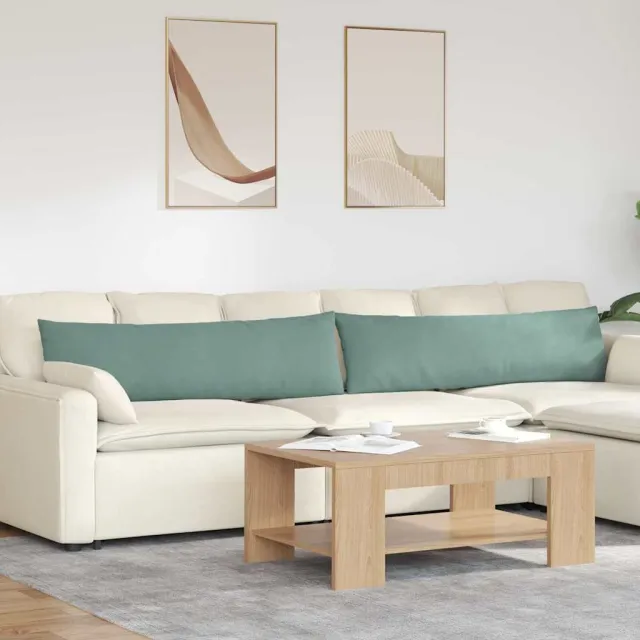 vidaXL Sofa Kussens 2 st fluweel Zeegroen 145 x 40 cm