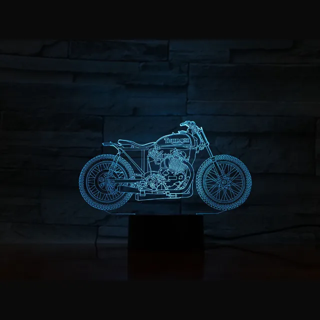 MC Living 3D Led Lamp Met Gravering - RGB 7 Kleuren - Moter