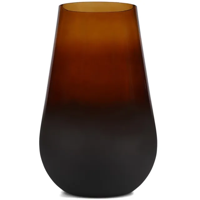 Fameilleur vaas 15,5xH25cm aura Ember - glazen decoratieve bloemenvaas, voor bloemen, takken en droogbloemen, woondecoratie voor modern interieur, mooi als cadeau amber