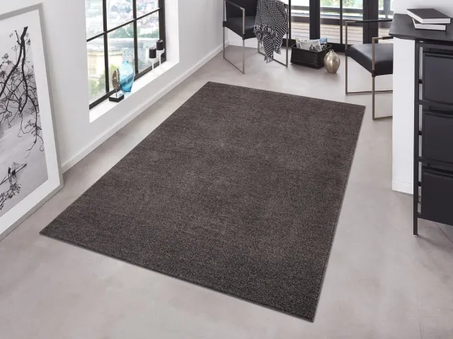 flycarpets Laagpolig Velours Vloerkleed - Designer Pure - Antraciet