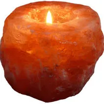 Esspo Himalayazout Theelicht Houder warm oranje